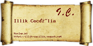Illik Cecília névjegykártya